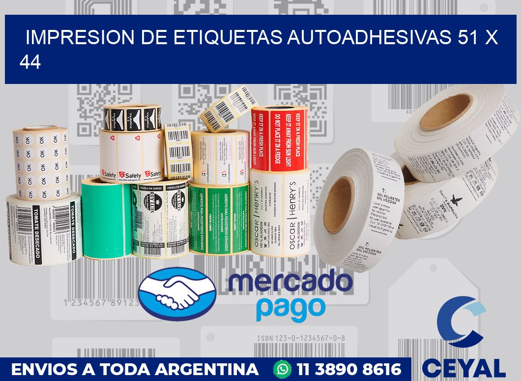 impresion de etiquetas autoadhesivas 51 x 44
