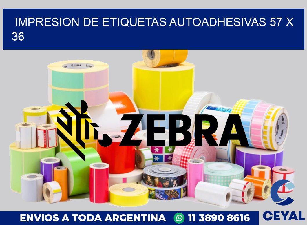 impresion de etiquetas autoadhesivas 57 x 36