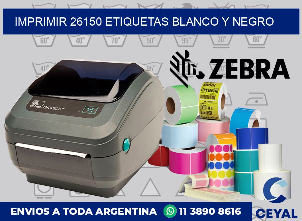 imprimir 26150 etiquetas blanco y negro
