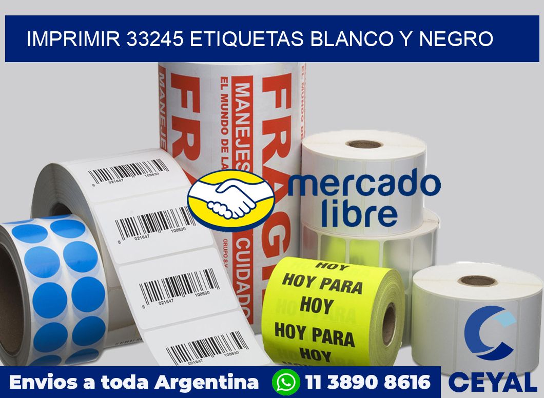 imprimir 33245 etiquetas blanco y negro