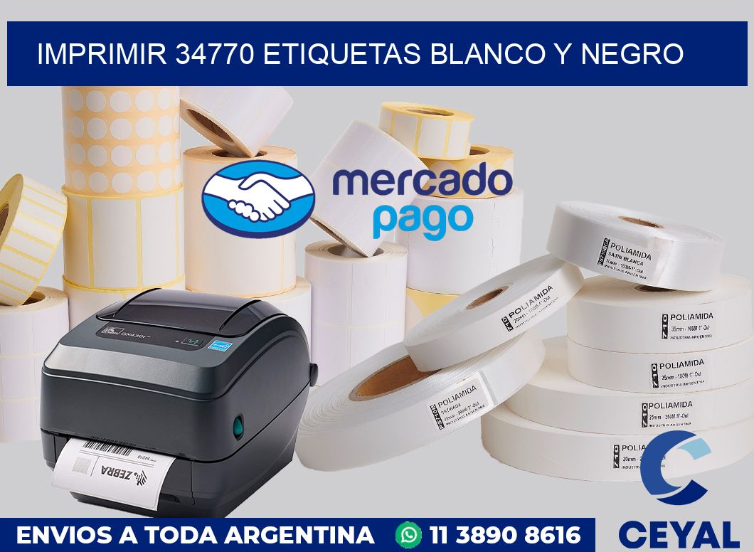 imprimir 34770 etiquetas blanco y negro