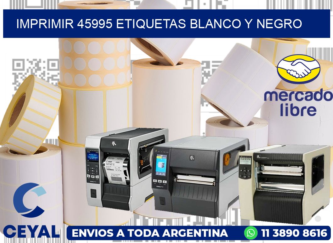 imprimir 45995 etiquetas blanco y negro