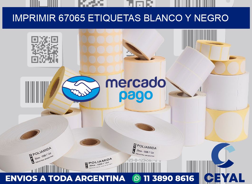 imprimir 67065 etiquetas blanco y negro