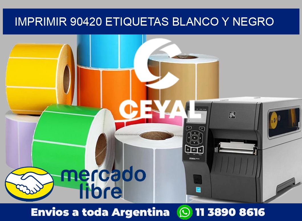 imprimir 90420 etiquetas blanco y negro