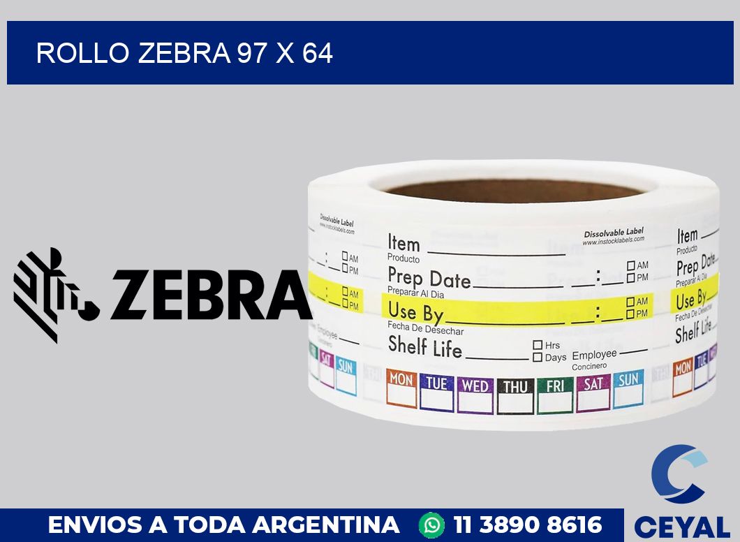 rollo zebra 97 x 64