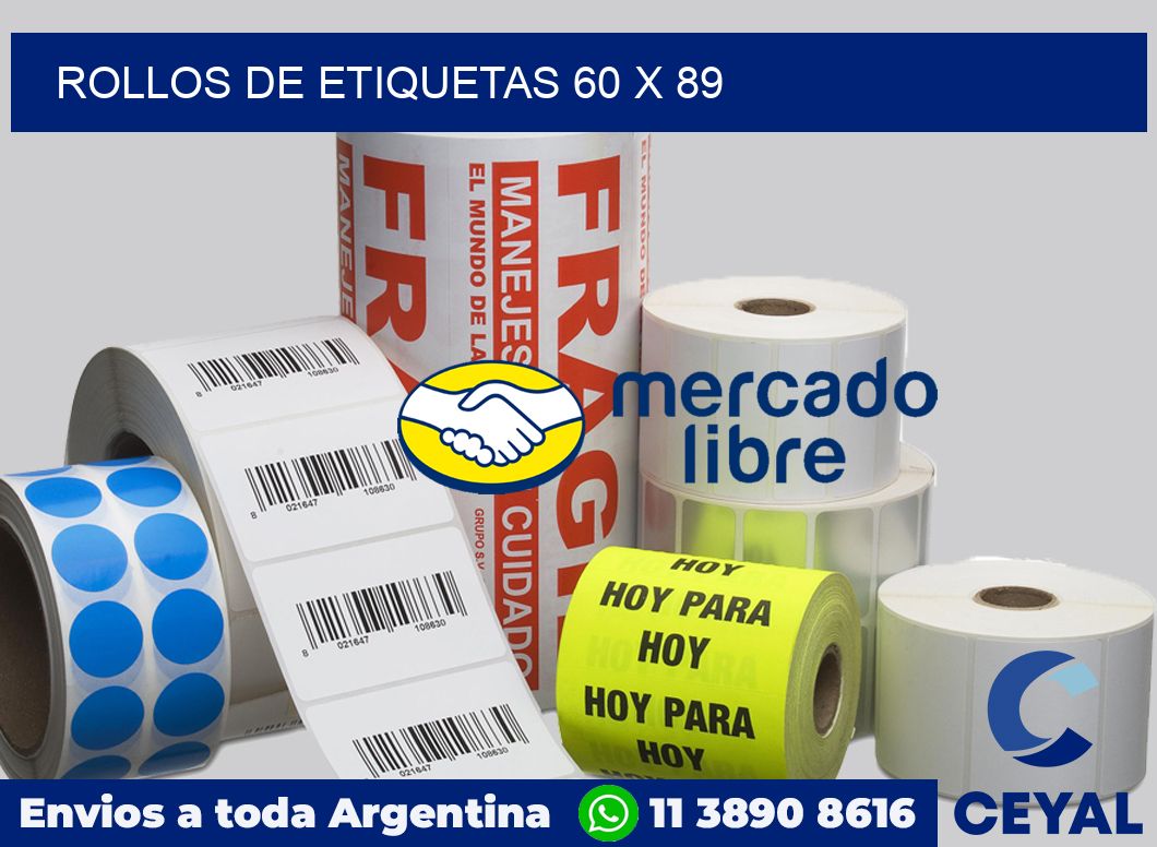 rollos de etiquetas 60 x 89