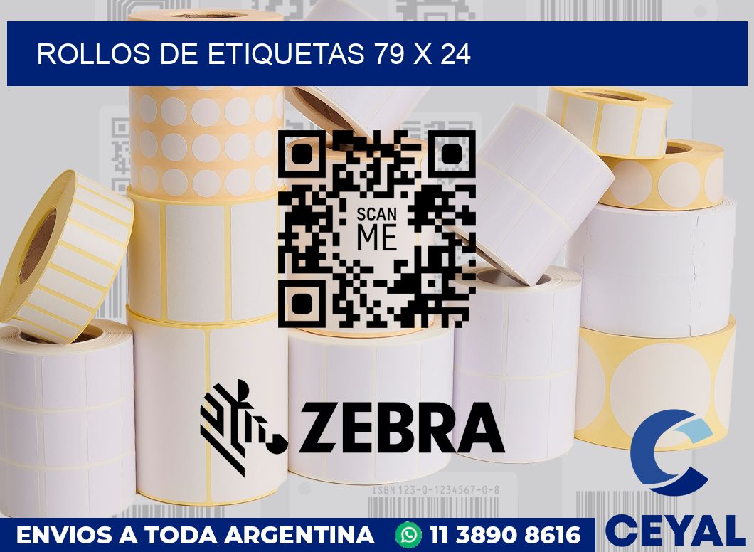 rollos de etiquetas 79 x 24