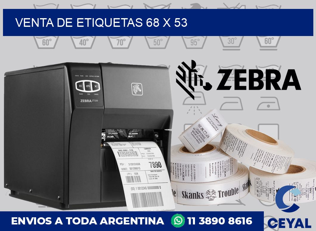 venta de etiquetas 68 x 53