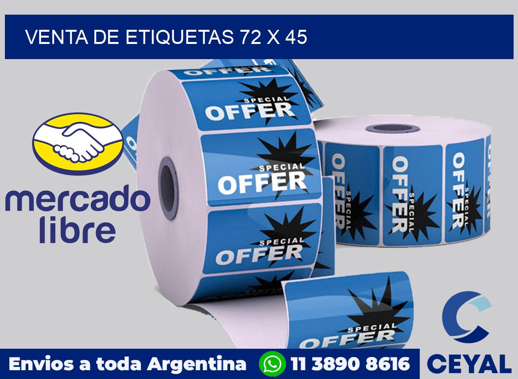 venta de etiquetas 72 x 45