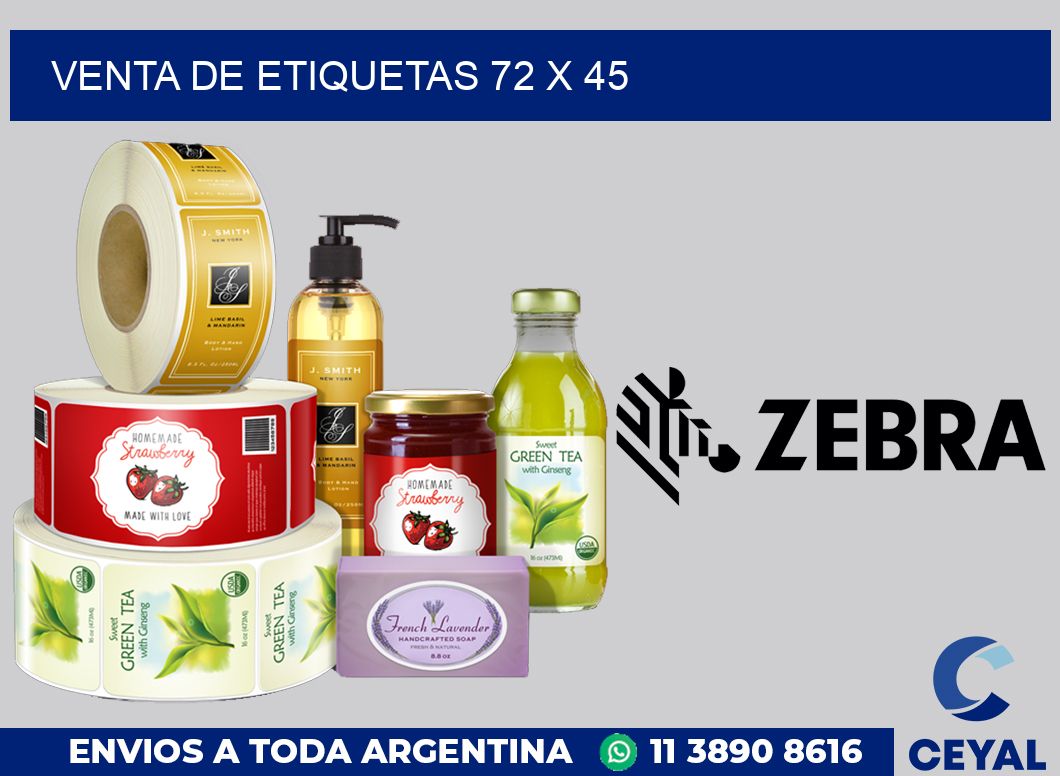 venta de etiquetas 72 x 45