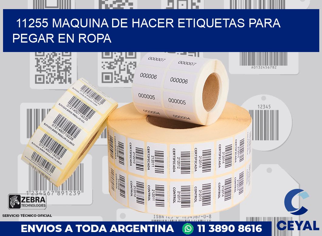 11255 MAQUINA DE HACER ETIQUETAS PARA PEGAR EN ROPA
