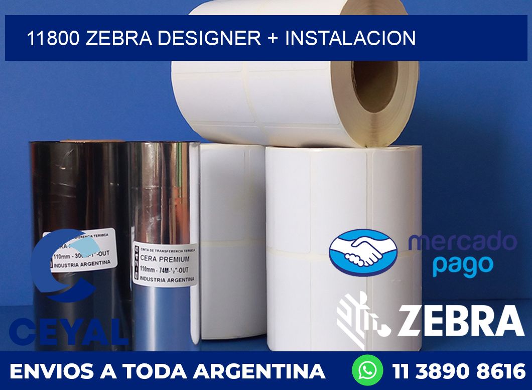 11800 ZEBRA DESIGNER + INSTALACION