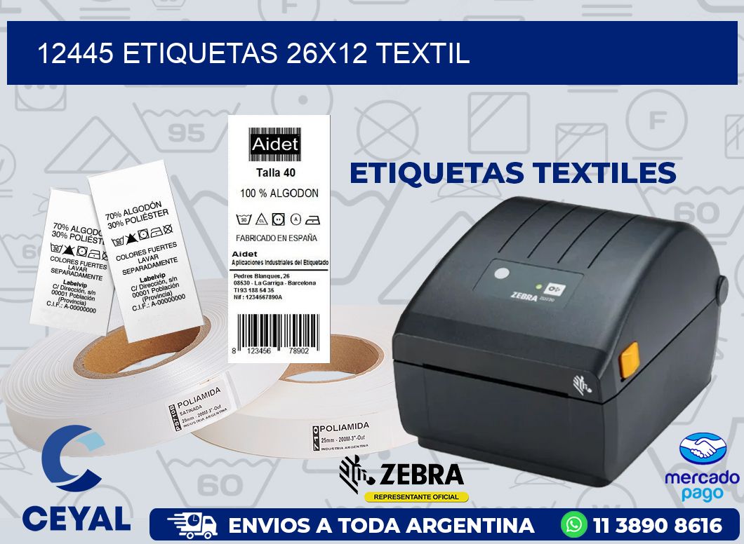 12445 ETIQUETAS 26X12 TEXTIL