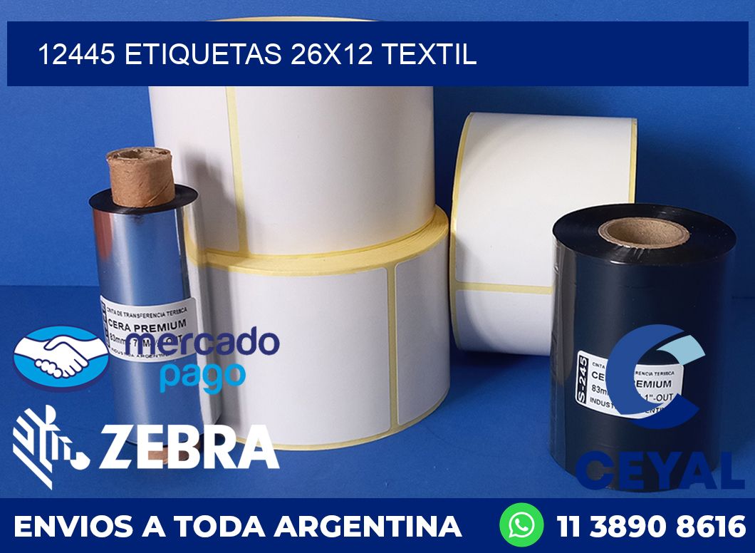 12445 ETIQUETAS 26X12 TEXTIL