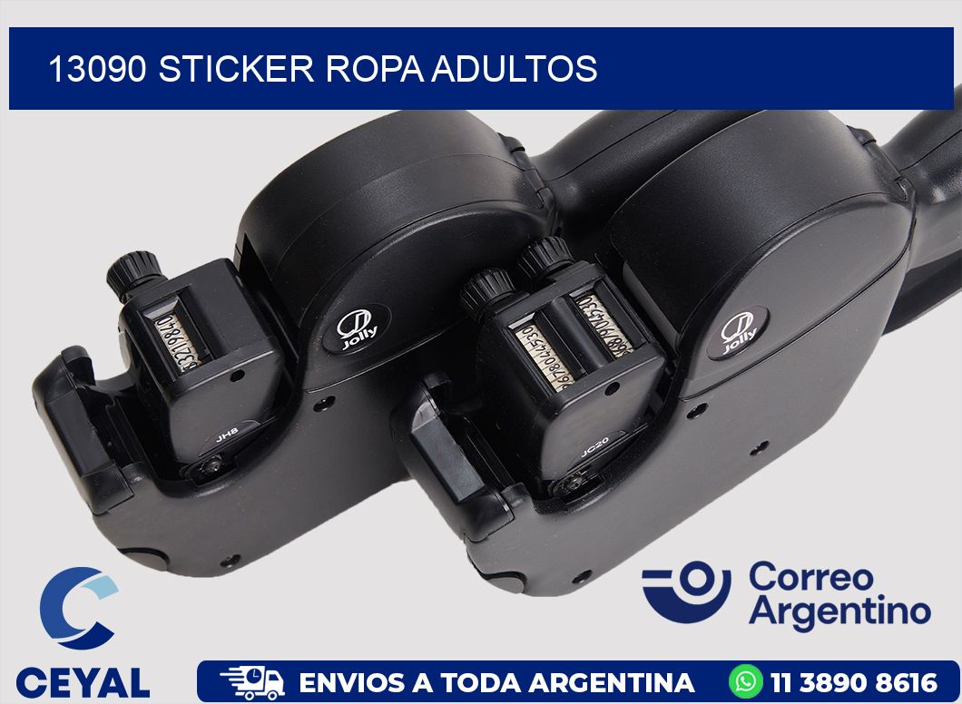 13090 STICKER ROPA ADULTOS