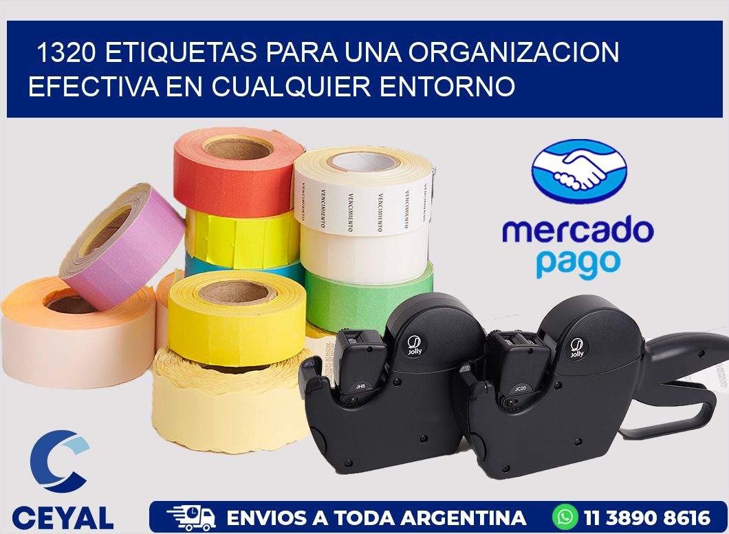 1320 ETIQUETAS PARA UNA ORGANIZACION EFECTIVA EN CUALQUIER ENTORNO
