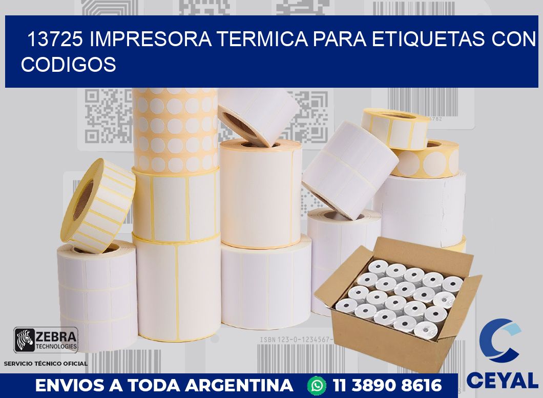 13725 IMPRESORA TERMICA PARA ETIQUETAS CON CODIGOS