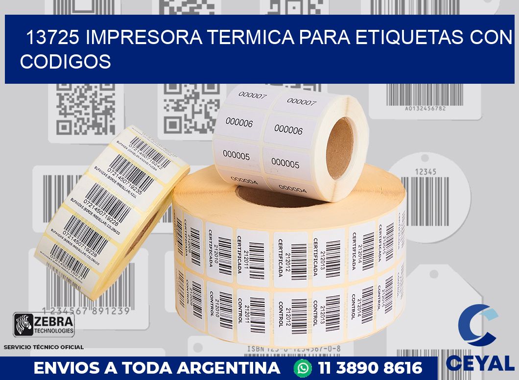 13725 IMPRESORA TERMICA PARA ETIQUETAS CON CODIGOS