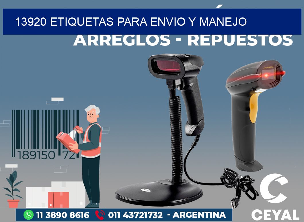13920 ETIQUETAS PARA ENVIO Y MANEJO