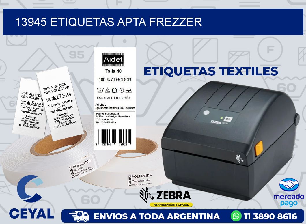 13945 ETIQUETAS APTA FREZZER