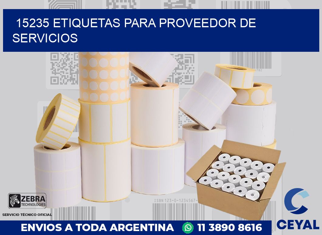15235 ETIQUETAS PARA PROVEEDOR DE SERVICIOS