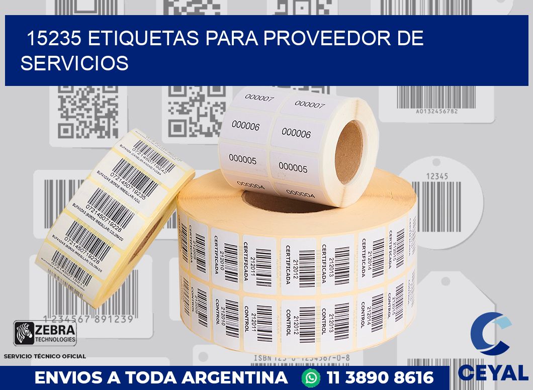 15235 ETIQUETAS PARA PROVEEDOR DE SERVICIOS