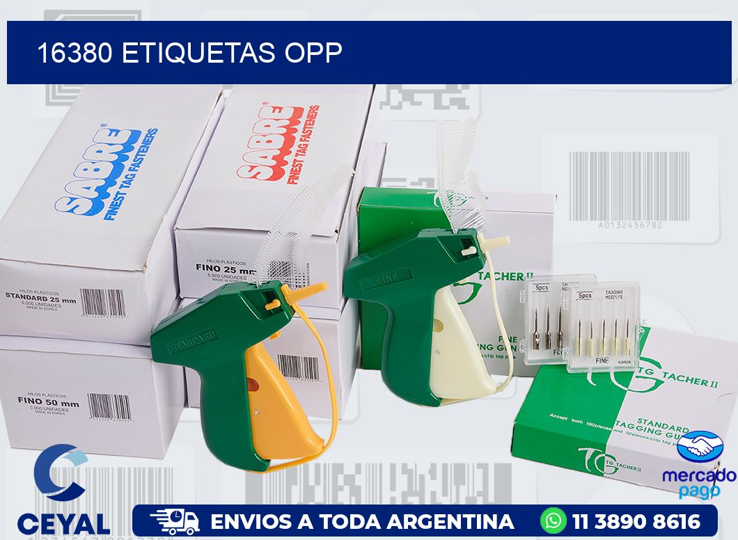 16380 ETIQUETAS OPP