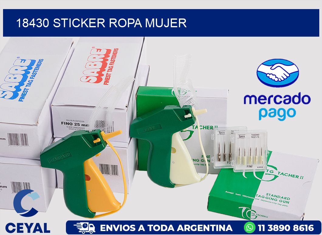 18430 STICKER ROPA MUJER