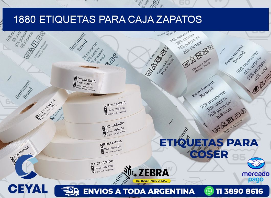 1880 ETIQUETAS PARA CAJA ZAPATOS