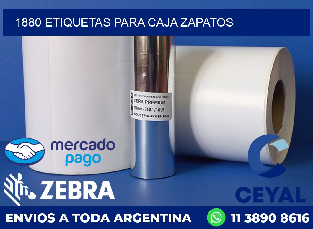 1880 ETIQUETAS PARA CAJA ZAPATOS