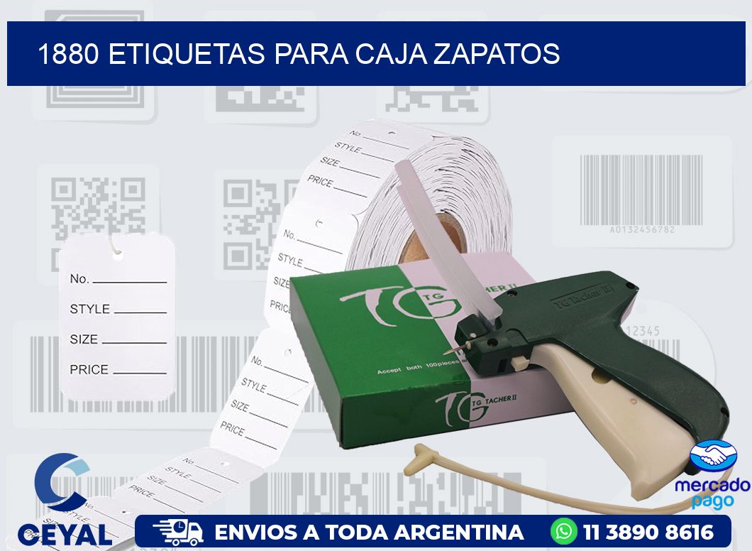 1880 ETIQUETAS PARA CAJA ZAPATOS