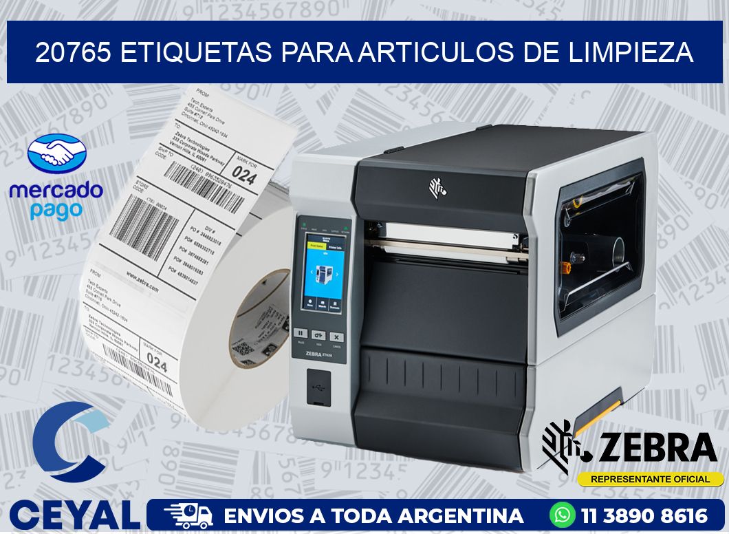20765 ETIQUETAS PARA ARTICULOS DE LIMPIEZA
