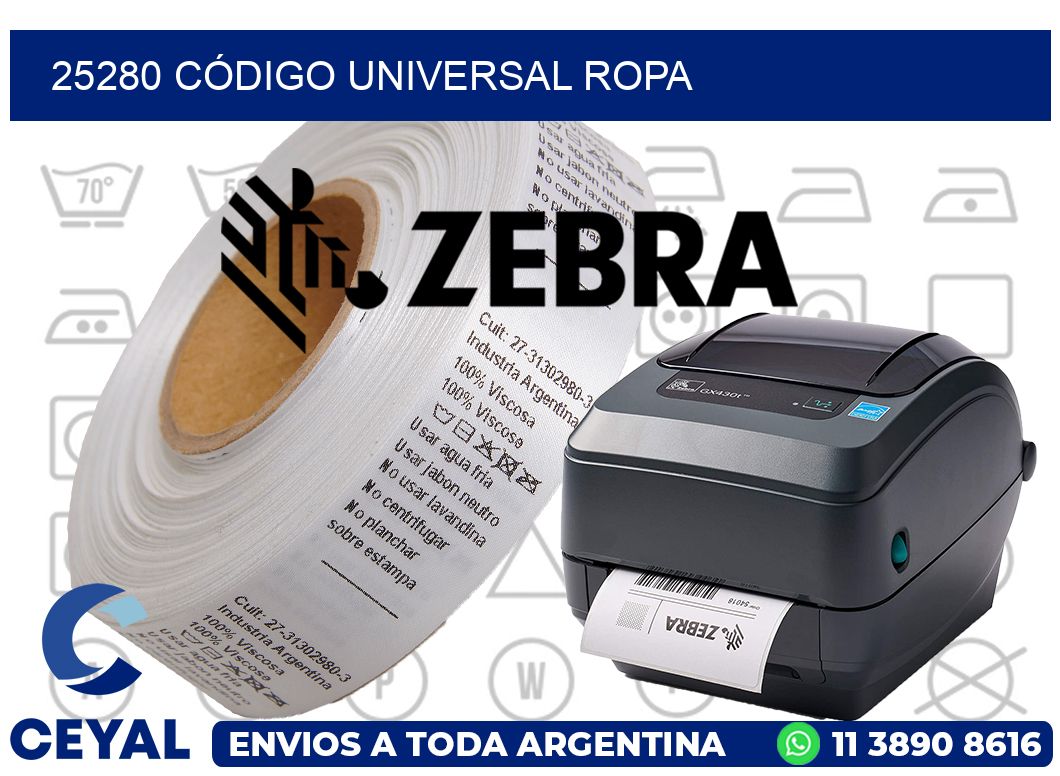 25280 CÓDIGO UNIVERSAL ROPA