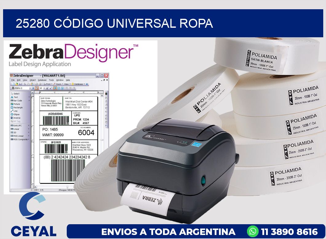 25280 CÓDIGO UNIVERSAL ROPA