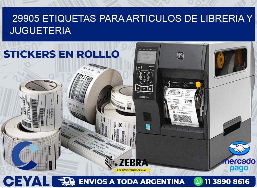 29905 ETIQUETAS PARA ARTICULOS DE LIBRERIA Y JUGUETERIA