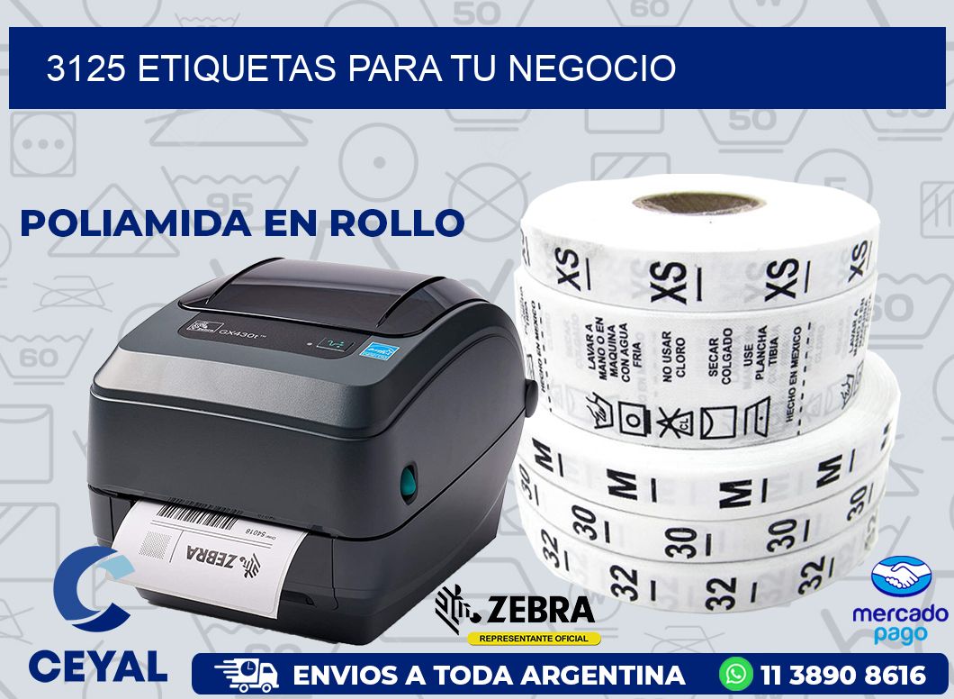 3125 ETIQUETAS PARA TU NEGOCIO