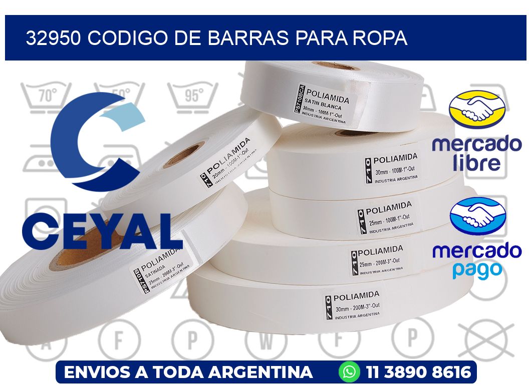 32950 CODIGO DE BARRAS PARA ROPA