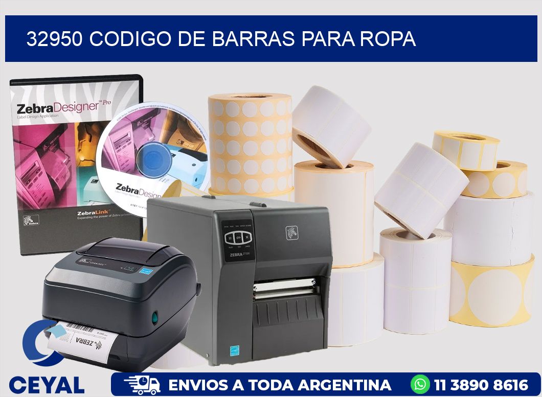 32950 CODIGO DE BARRAS PARA ROPA