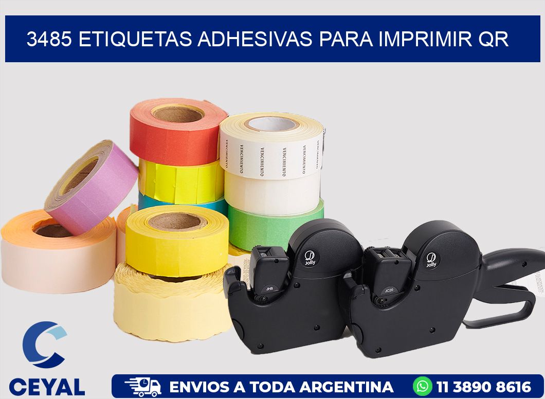 3485 ETIQUETAS ADHESIVAS PARA IMPRIMIR QR