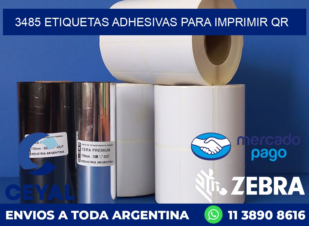 3485 ETIQUETAS ADHESIVAS PARA IMPRIMIR QR