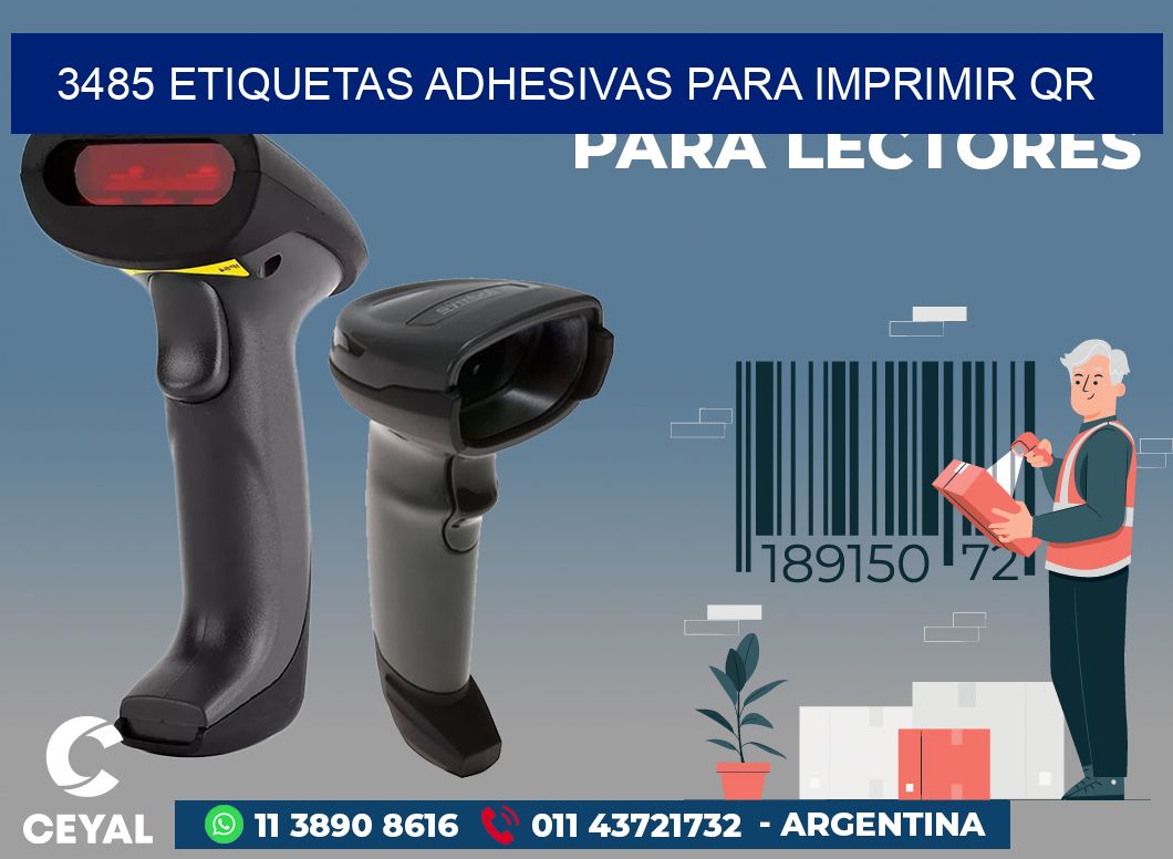 3485 ETIQUETAS ADHESIVAS PARA IMPRIMIR QR