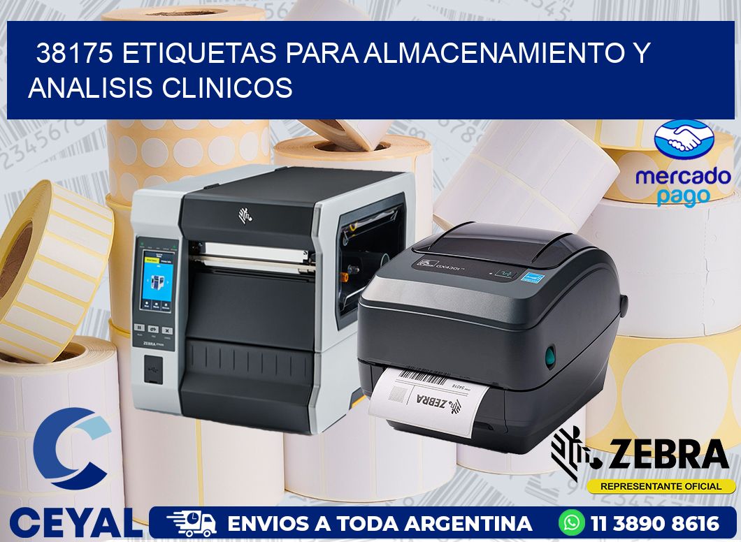 38175 ETIQUETAS PARA ALMACENAMIENTO Y ANALISIS CLINICOS