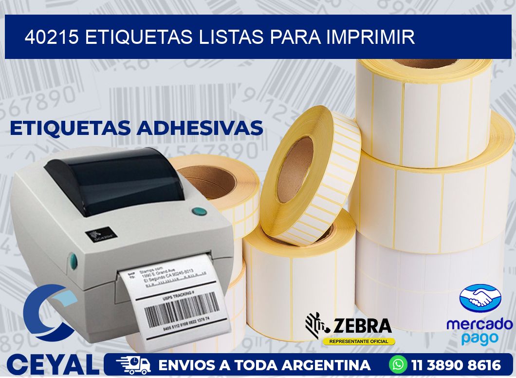 40215 ETIQUETAS LISTAS PARA IMPRIMIR