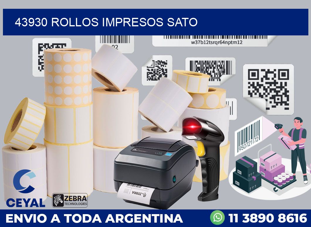 43930 ROLLOS IMPRESOS SATO
