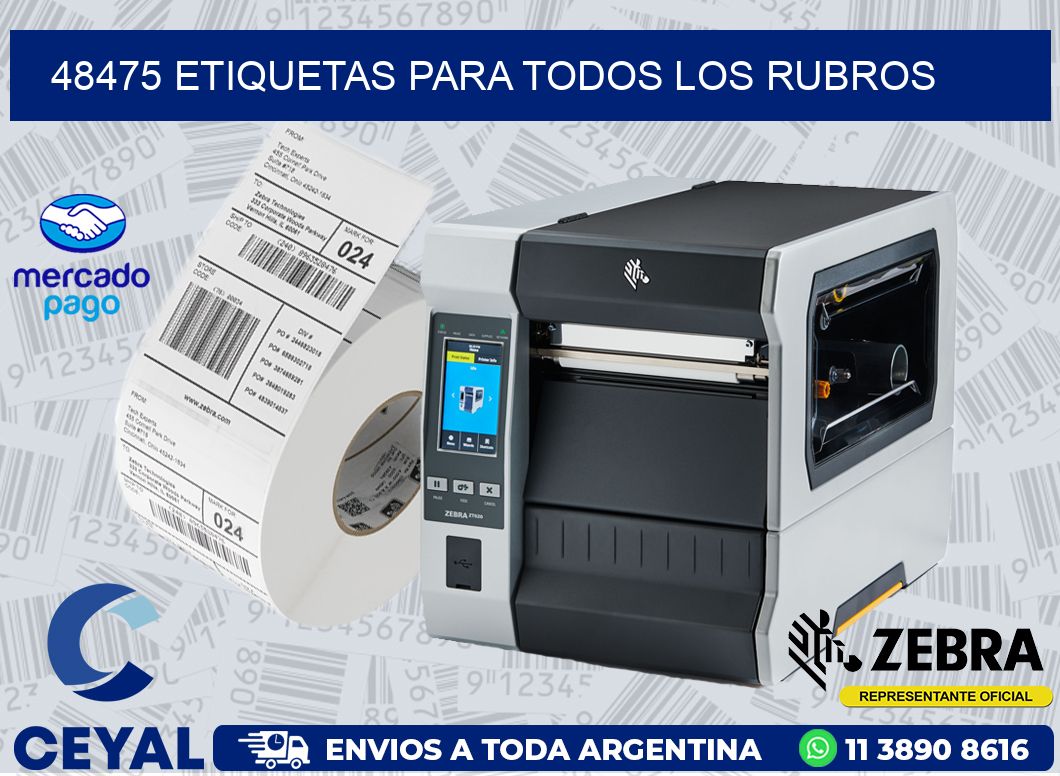 48475 ETIQUETAS PARA TODOS LOS RUBROS
