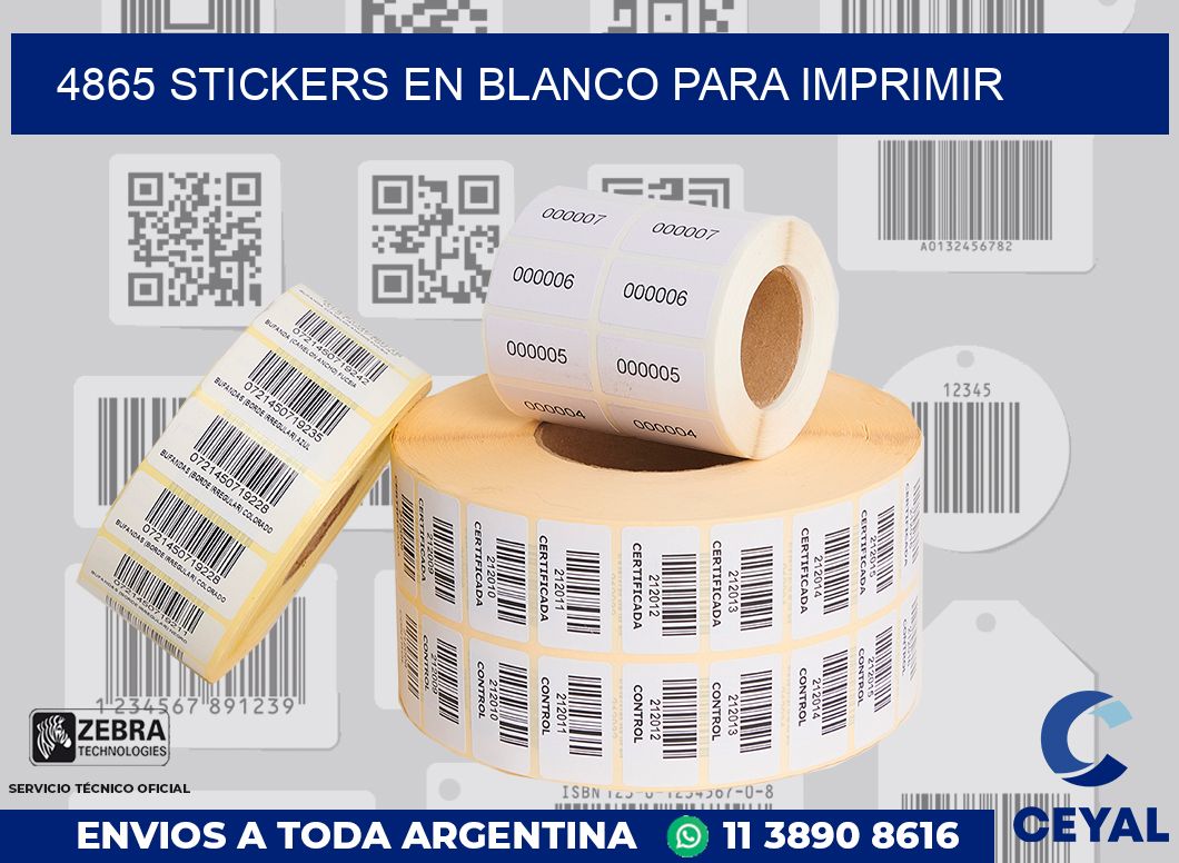 4865 STICKERS EN BLANCO PARA IMPRIMIR