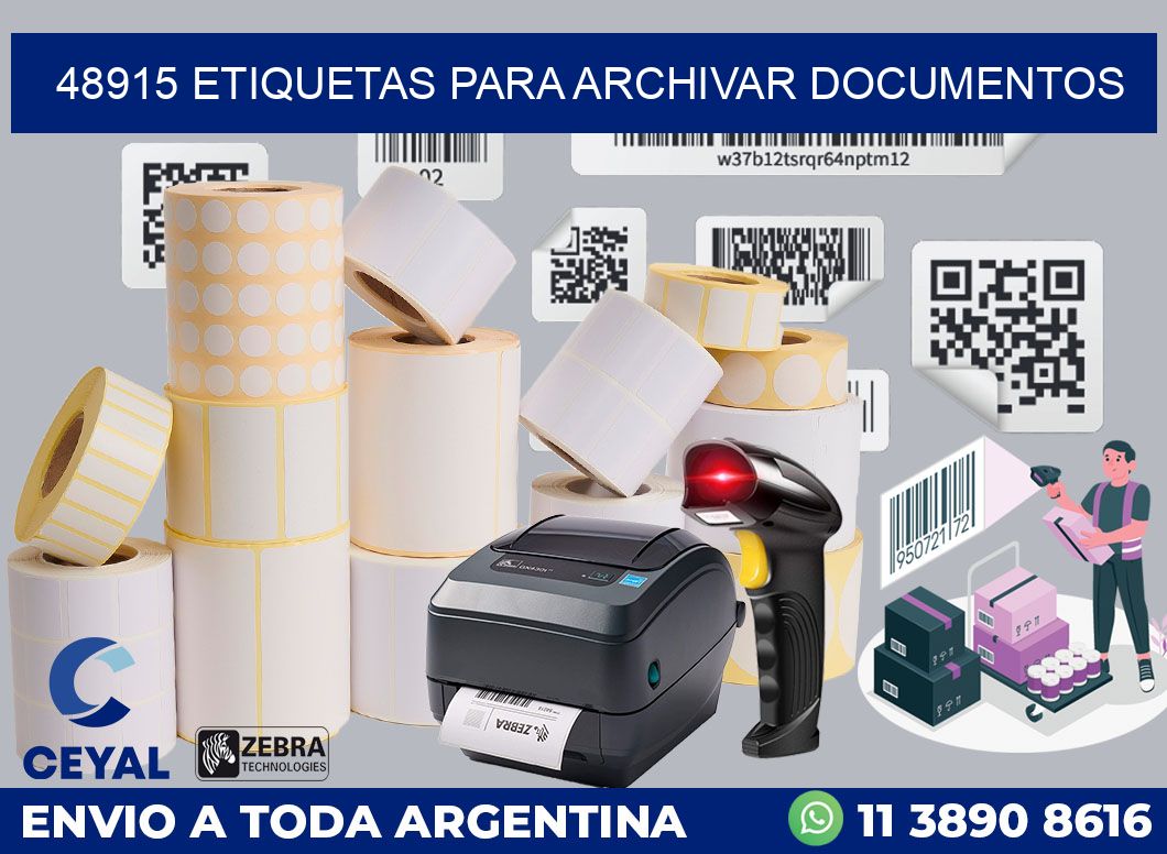 48915 ETIQUETAS PARA ARCHIVAR DOCUMENTOS