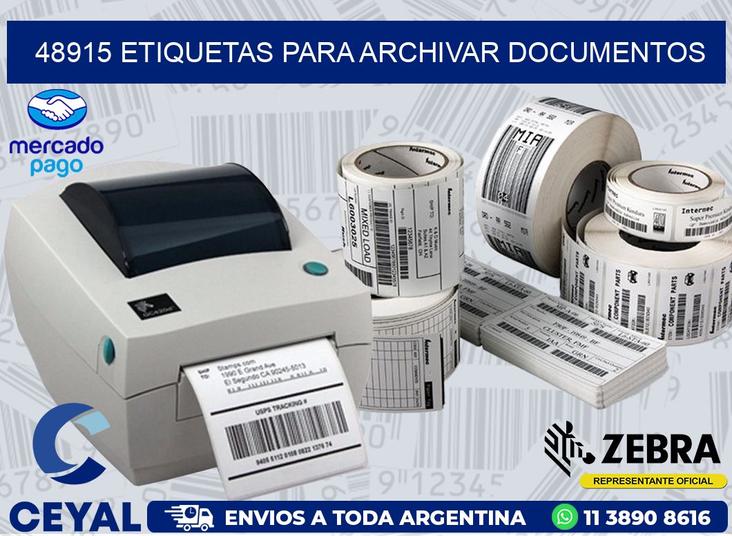 48915 ETIQUETAS PARA ARCHIVAR DOCUMENTOS