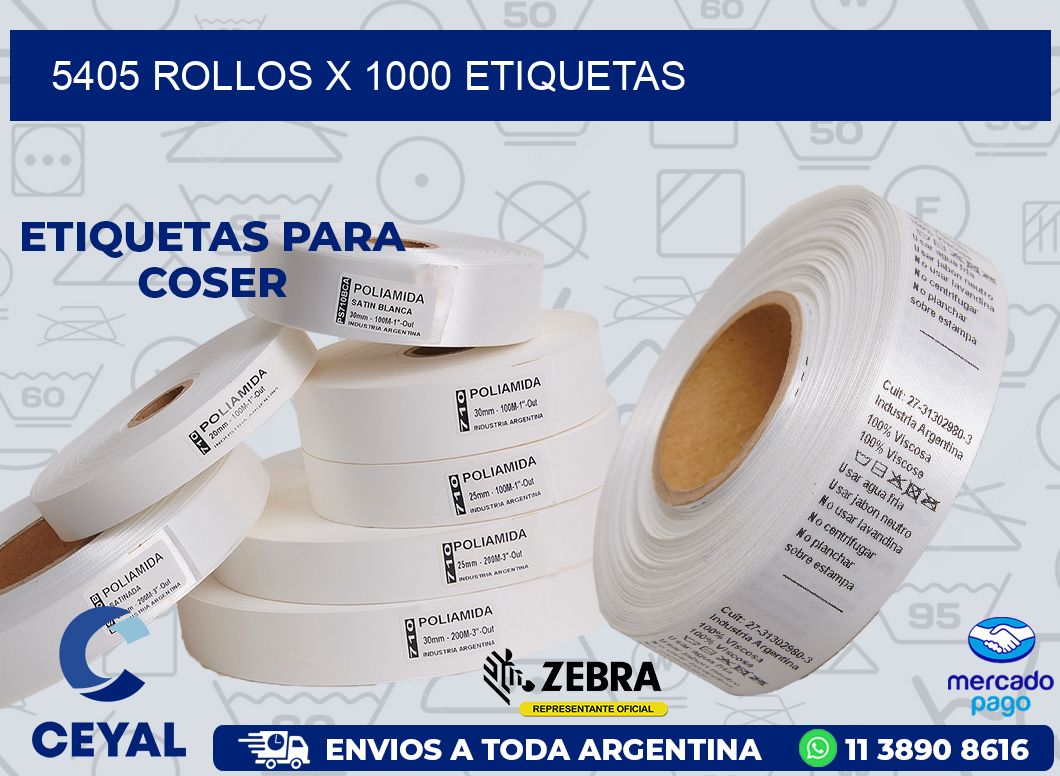 5405 ROLLOS X 1000 ETIQUETAS