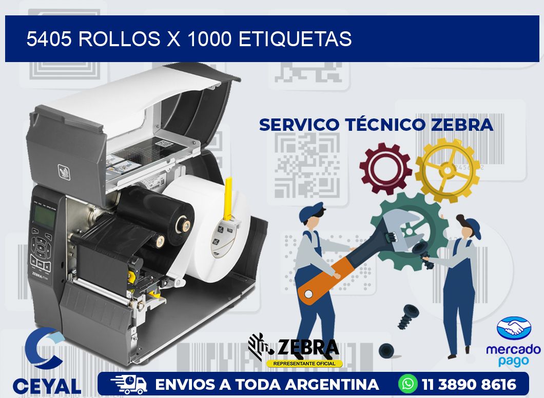 5405 ROLLOS X 1000 ETIQUETAS